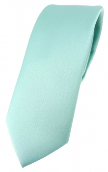 schmale TigerTie Designer Krawatte in mint grün einfarbig Uni - Tie Schlips