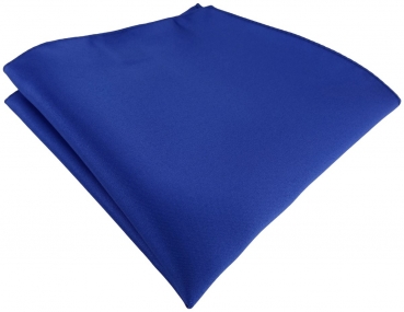 TigerTie Satin Einstecktuch in dunkles royalblau einfarbig Uni -Größe 26 x 26 cm