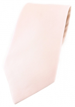 TigerTie Krawatte in zartrosa Uni - 100% Baumwolle - Krawattenbreite 8 cm