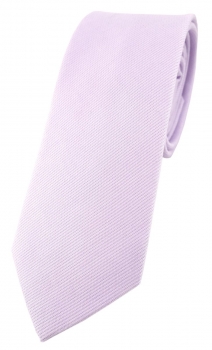 schmale TigerTie Krawatte in lila Uni - 100% Baumwolle - Krawattenbreite 6 cm