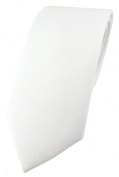 TigerTie Designer Krawatte schneeweiss Uni mit aufgerauhter Oberfläche - Eisfond