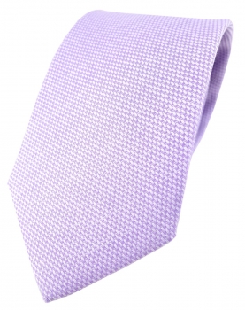 TigerTie Designer Krawatte Pique in flieder gemustert - 100% Baumwolle