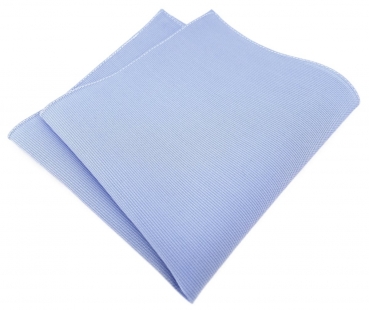 TigerTie Einstecktuch aus 100% Baumwolle in blau Uni - Einstecktuch 26 x 26 cm