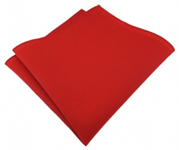 TigerTie Einstecktuch aus Baumwolle rot verkehrsrot Uni- Einstecktuch 26 x 26 cm