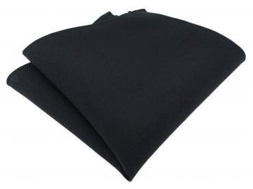 TigerTie Einstecktuch in schwarz Uni mit aufgerauhter Oberfläche (Eisfond)