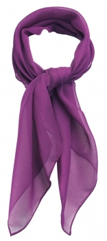 TigerTie Damen Chiffon Nickituch in violett einfarbig Uni - Gr. 58 cm x 58 cm