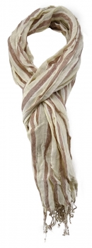 TigerTie Schal in rostbraun beige gemustert - Gr. 180 x 50 cm