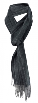 Feiner TigerTie Designer Schal anthrazit schwarz grau gestreift - Cashmink Schal