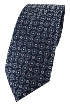 TigerTie Designer Krawatte in anthrazit rosa silber schwarz gemustert