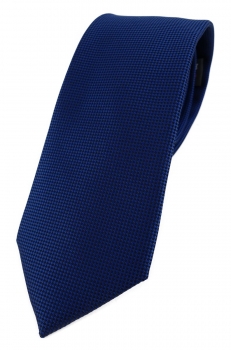 Modische TigerTie Designer Krawatte in dunkelblau fein gepunktet