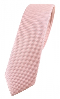 Modische schmale TigerTie Designer Krawatte in rosa fein gepunktet