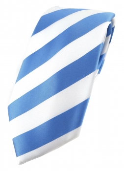 TigerTie Designer Krawatte in blau weiss gestreift