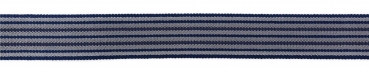 TigerTie - Stretchgürtel blau graublau grau gestreift - Bundweite 120 cm