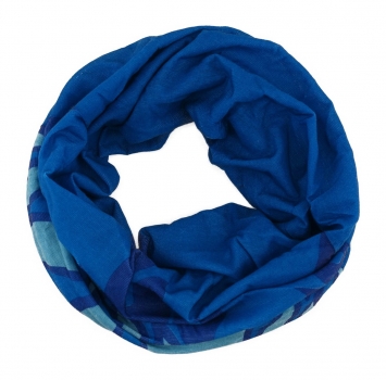 TigerTie Multifunktionstuch in blau hellblau Flammen - Tuch Schal Schlauchtuch