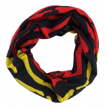 TigerTie Multifunktionstuch in rot gelb schwarz Tigermuster - Tuch Schal