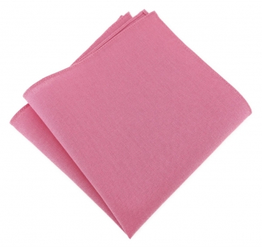 TigerTie Einstecktuch rosa pink uni - 100% Baumwolle - Einstecktuch 26 x 26 cm