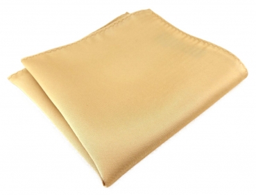 TigerTie Einstecktuch in hellgold einfarbig - Tuch 100% Polyester