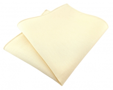 TigerTie Einstecktuch aus 100% Baumwolle gelbbeige Uni - Einstecktuch 26 x 26 cm