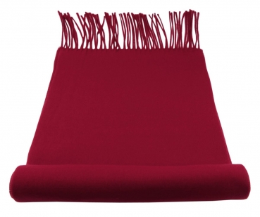 TigerTie Designer Schal in weinrot rot dunkelrot Uni - Cashmink