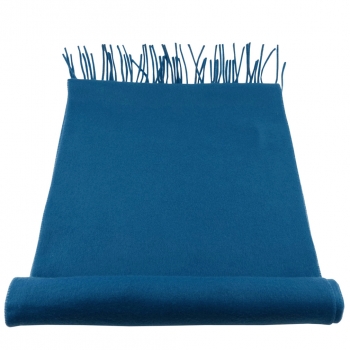 Feiner TigerTie Designer Schal in blau dunkelblau einfarbig - Cashmink
