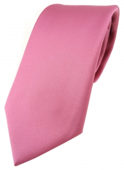 TigerTie Designer Krawatte in hellpink einfarbig Uni - Tie Schlips