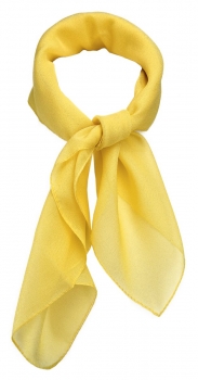 TigerTie Damen Chiffon Nickituch in gelb einfarbig Uni - Gr. 58 cm x 58 cm