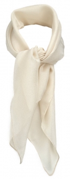 TigerTie Damen Chiffon Nickituch in beige einfarbig Uni - Gr. 58 cm x 58 cm