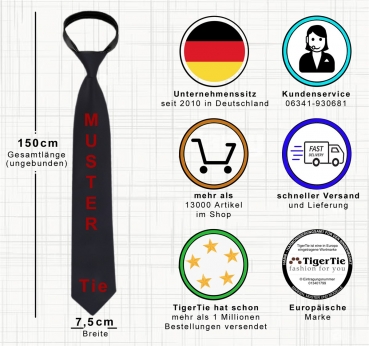 TigerTie Designer Krawatte in dunkelrosa einfarbig Uni - Tie Schlips