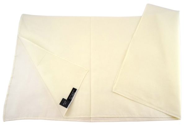 TigerTie Nickituch Halstuch in creme Uni - Größe 60 x 60 cm - 100% Baumwolle