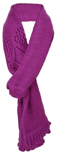 Winterschal Strickschal in magenta pink einfarbig - Schal Größe 220 x 40 cm