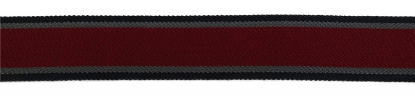 TigerTie - Stretchgürtel bordeaux grau schwarz gestreift - Bundweite 100 cm