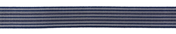 TigerTie - Stretchgürtel blau graublau grau gestreift - Bundweite 120 cm