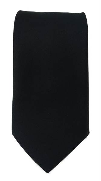 TigerTie - Krawatte schwarz einfarbig - Trauerkrawatte Krawattenbreite 8,5 cm