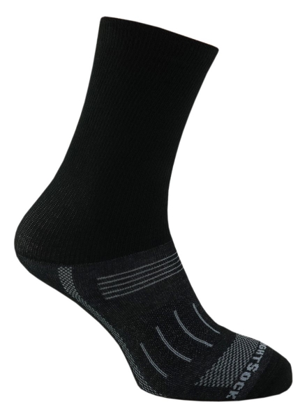 Wrightsock Sportsocke Endurance schwarz, Anti-Blasen-System, wadenhoch, Gr. L