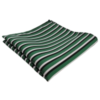 TigerTie Einstecktuch grün signalgrün schwarz weiss gestreift - Pochette