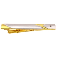 Herren Designer Krawattennadel - Krawattenklammer Farbe silber gold mit Zirkonia