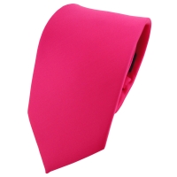 TigerTie Designer Krawatte pink knallpink neonfarben einfarbig uni - Binder Tie
