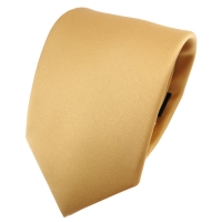 TigerTie Satin Krawatte gold Uni - Schlips Binder Tie
