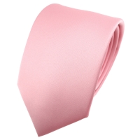 TigerTie Satin Krawatte rosa Uni - Schlips Binder Tie