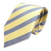 TigerTie Designer Krawatte gelb blau schwarz weiss gestreift