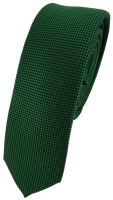 Modische schmale TigerTie Designer Krawatte in grün dunkelgrün fein gepunktet