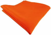 TigerTie Satin Seideneinstecktuch in orange einfarbig - Einstecktuch 100% Seide
