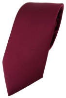TigerTie Designer Krawatte in bordeaux einfarbig Uni - Tie Schlips