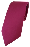 TigerTie Designer Krawatte in rosa magenta einfarbig Uni - Tie Schlips