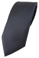 TigerTie Designer Krawatte in anthrazit einfarbig Uni - Tie Schlips