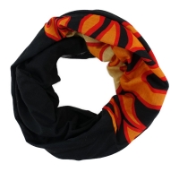 TigerTie Multifunktionstuch rot orange schwarz Flammen - Tuch Schal Schlauchtuch