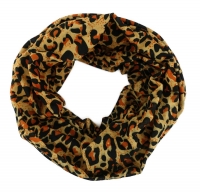 TigerTie Multifunktionstuch in braun ocker schwarz Leopardenmuster - Tuch Schal
