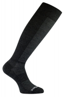 Wrightsock Profi Socke grau schwarz, Anti-Blasen-System, kniehoch, Merino Gr. XL