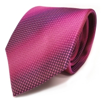 TigerTie Designer Seidenkrawatte pink rosa rosé lila Karomuster - Krawatte Seide